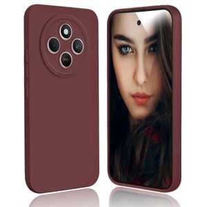 Soft Silicone Back Cover for Xiaomi Redmi 14C - Maroon, anti-fingerprint, anti-scratch, durable silicone case