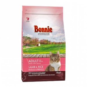 Bonnie  Adult Cat Food – Lamb & Rice – 1.5kg 