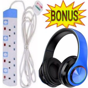 Best Foldable Bluetooth Wireless Headphones // Head phones + Best 4 Way Power Extension Cable 