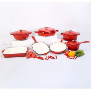 Cast Iron  Dutch Oven with Lid – Non-Stick Ovenproof Enamelled Casserole Pot, Sturdy Dutch Oven Cookware,Enamelled saucepan