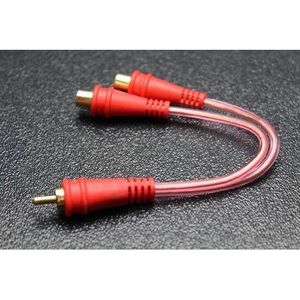 RCA WIRE AUDIOPIPE Y SPLITTER 2 FEMALE 1 MALE CAR HOME AUDIO INTERCONNECT