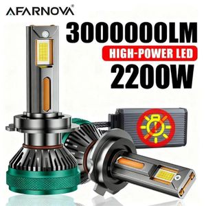 2pcs(1pair) 2200W LED H7 Car Headlight Bulbs Canbus K5C High Power 3000000LM 8590 Chip Turbo Fan Fog Light IP68 Waterproof