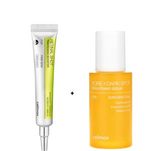 celimax Retinal Shot Tightening Booster Cream + Pore & Dark Spot Face Serum with TXA & Niacinamide. Moisturizes, Firms Sagging skin, Removes Wrinkles, Fine Lines, Fades Age Spots, Removes Acne Marks, Hyperpigmentation, Dark Spots, Brightens, Glows, Smooths & Even