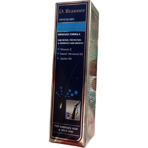 D Branner Crystalised HAIR SERUM Repair Protection Hair Growth VITAMIN E SWEET ALMOND + JOJOBA OIL Damaged & Split End jm