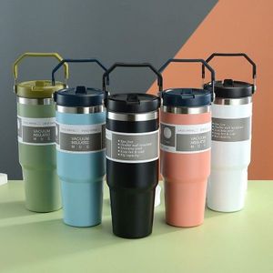 900ml Thermal coffee cup/thermos /water bottle/Themal mug with handle