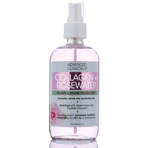 Advanced clinicals Collagen + Rosewater, Plump + Glow Facial Mist - 237 Ml