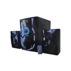 Ampex AX008BT 2.1-channel Multimedia Speaker System, 10,000W (PMPO), with Bluetooth,AC/DC Input, USB, SD card, AUX, and FM tuner support, Remote control