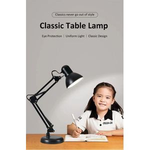 Flexible Black LED Desk Lamp Long Arm with Clip