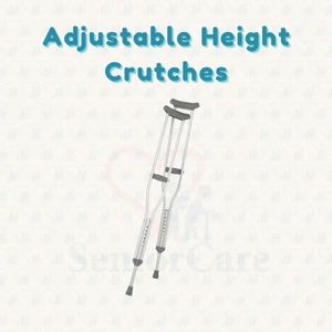 Aluminium Lightweight Adjustable Height Underarm Crutches