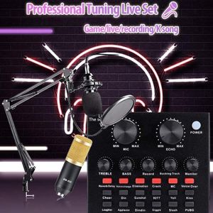 Podcast Equipment Bundle, Audio Interface With Voice Changer And BM800 Condenser Microphone, Recording Studio Package Perfect For Recording, Broadcasting, Live Streaming, YouTube, TikTok (BM800-V8)