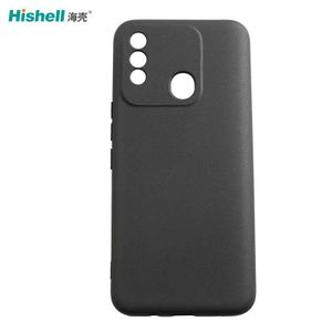Black Soft Silicone Back Cover Case for Tecno Spark 8C– Slim, Shockproof & Anti-Slip Protection