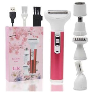 5 IN 1 LADY SHAVER / HAIR TRIMMER / EPILATOR / USB RECHARGEABLE WOMEN SHAVER