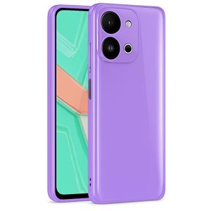 Soft Silicone Slim Fit Cover Anti-Scratch Shockproof Case for vivo Y28 - Purple