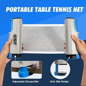 Retractable Ping Pong Net Set Portable Adjustable Table Tennis Accessories For Most Tables