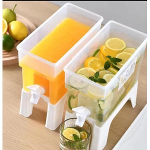 Leak-proof  White Beverage Drink Dispenser Refrigerator Iced Juice Lemonade Dispenser For Party, Drink  Container Dispenser-3l 