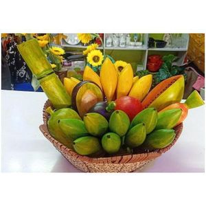  Wooden Decor Fruits With Basket