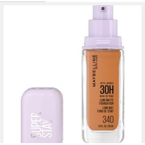 Maybelline Super Stay 30H Lumi-Matte Foundation 340, Lightweight and Buildable Full Coverage Foundation Makeup for Up To 30HR Wear, 30ml