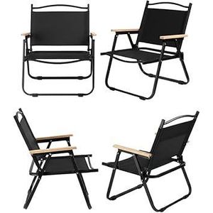 Strong steel frame wood arm rest foldable outdoor chair