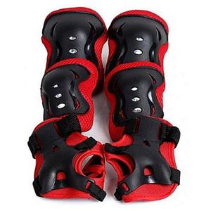 Full Protection Red Skating Cycling Guards with Knee, Hand and Elbow Pads