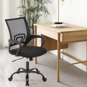 Clerical Mesh Office Chair Ergonomic Mid Back Computer Desk Chair with Lumbar Support and Swivel Wheels for Home Office
