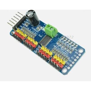 PCA9685 16-Channel PWM Servo Driver Module – I2C 12-bit Controller for Arduino & Robotics