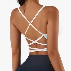 Push up Sports Bra for Women Sexy Hollow Crop Tops with Removable