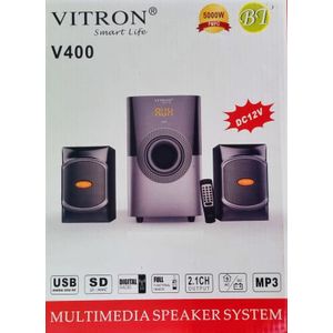 Vitron  2.1CH Bluetooth Enabled Sub Woofer Sound System Multimedia Speaker System Sorround Sound System with Remote Control and LED Display