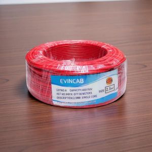Evin Red 2.5mm Single Core Flame Retardant Super Quality Wiring Cable 