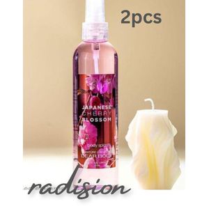 Dear Body  2Pcs Cherry Blossom Body Splash Fragrance Mist - 236ml.