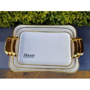 Luxury Serving Tray Rectangular High Quality 3 pcs– Perfect for Tea & Breakfast