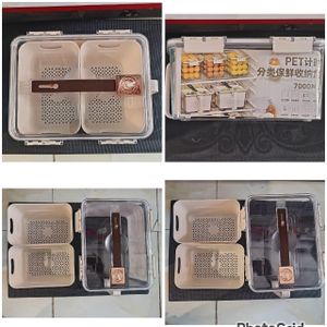 Acrylic Fridge Storage Container 7 Litres 3 in 1 Multipurpose Food Organizer Box Temperature Resistant Durable Fall Resistant Clear Large Capacity Kitchen Refrigerator Storage