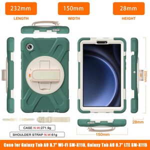 Tablet Case For Samsung Galaxy Tab A9  Rugged Armor Shockproof Cover