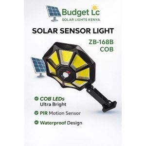 Solar Light Solar Sensor Light ZB-168B COB Outdoor PIR Motion Security Wall Light