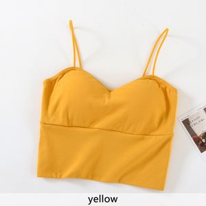 Fashion (Yellow B)Women Lace Vest Crop Tops Ladies Sleeveless