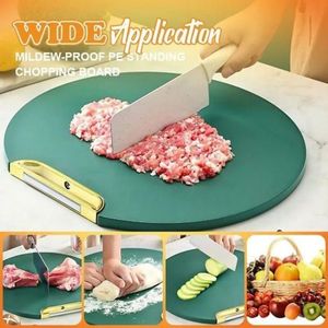 Premium Antibacterial PE Cutting Board - Anti-Mildew Professional Chopping Board for Fruits and Vegetables - Non-Slip High-Density Kitchen Slicing Block - Easy-to-Clean Eco-Friendly Food Prep Board