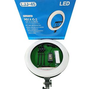 Professional 18-Inch LJJ-45 LED Ring Light for Makeup & Vide