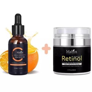 Mabox  Retinol Cream Moisturizer + Vitamin C Serum Anti-aging Set