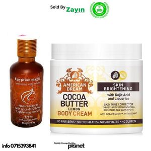 American Dream  cocoa butter, cocoa butter lemon cream, whitening cream, dark spot removal cream, skin brightening cream, moisturizing body cream,