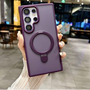 Samsung High-Quality Luxury Matte Transparent Galaxy Ultra Case with MagSafe Magnetic Ring, Reinforced Protection, and Easy Access for Galaxy S25 Ultra - Purple