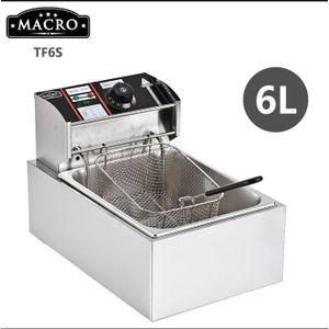 Macro 6L Single Electric Chips Deep Fryer Machine Silver colour