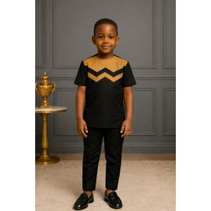 African Royal Chevron Suit -A Bold Expression of Culture, Prestige, and Youthful Elegance.