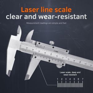 6-Inch/150mm Vernier Caliper Measuring Tool, Fractional Calipers, High-Hardness Steel Mechanical Micrometer, Non-Digital Slide with Dual Imperial/Metric Scale, 0.02 mm&1/128 Inch