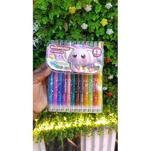 Set of 12 Twistable Crayons for Kids Art Drawing Coloring Non Toxic Wax Crayons Easy Grip Rotating Crayons for School and Home Creative Art Supplies Durable Smooth Coloring Vibrant Colors for Boys and Girls