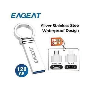 EAGEAT  Pen Flash Drive 3.0 128GB - Metal OTG Micro USB Type-C