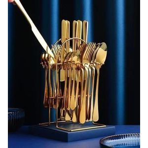 24-Piece Heavy Duty Pure Stainless Steel Cutlery Set