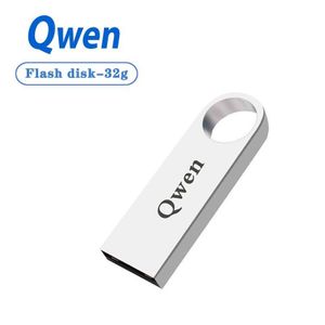 Qwen 32GB Mini USB Flash Disk Flash Drives Metal - Silver