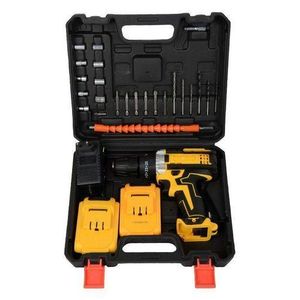 Dewalt Cordless Drill Set 21V, Electric Screwdriver with 2 Batteries 2000mAh, 25+3 Torque Cordless Hammer Drill, 2-Speed, 42N.m Max, LED Work Light