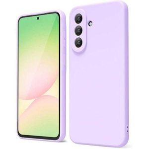 Silicon Samsung Galaxy A57 5G Case Silicone, Thin Slim Grip Soft Rubber Gel Protective Phone Case for Women, Matte Plain Solid Color Aesthetic Cute Girly Case with Camera Cover, purple