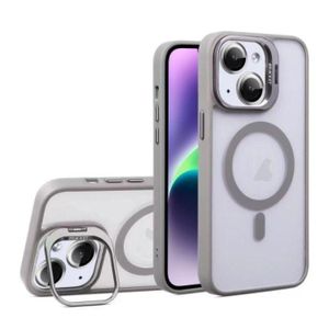 Grey Magnetic Case For iPhone 13, Camera Bracket, Camera Protectors, Clear Acrylic + TPU MagSafe Compatible Cover