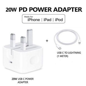 Apple 20W PD USB TYPE C - LIGHTNING CHARGER IPHONE UK IPHONE 12 PRO, IPHONE 13 PRO MAX